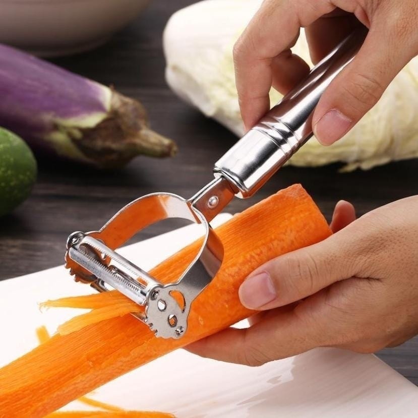 High Quality Stainless Steel Potato Cucumber Carrot Grater Julienne Peeler Vegetables Fruit Peeler Double Planing Grater Tools - Wowza