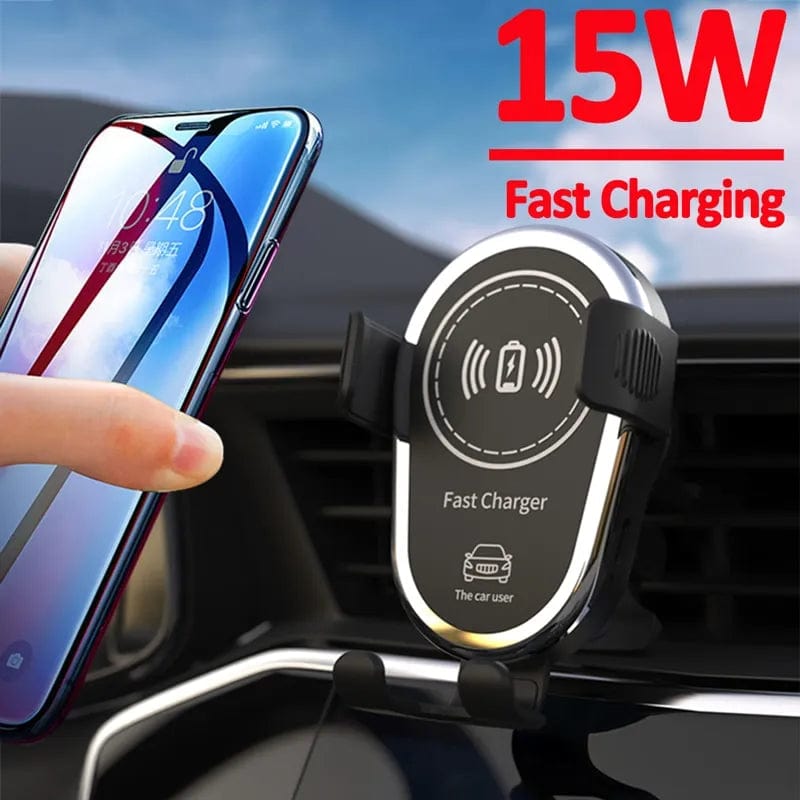 15W Wireless Car Charger Phone Holder Mount Air Vent Mobile  Stand Fast Charging Station For iPhone 14 13 12 11 X Xiaomi Samsung