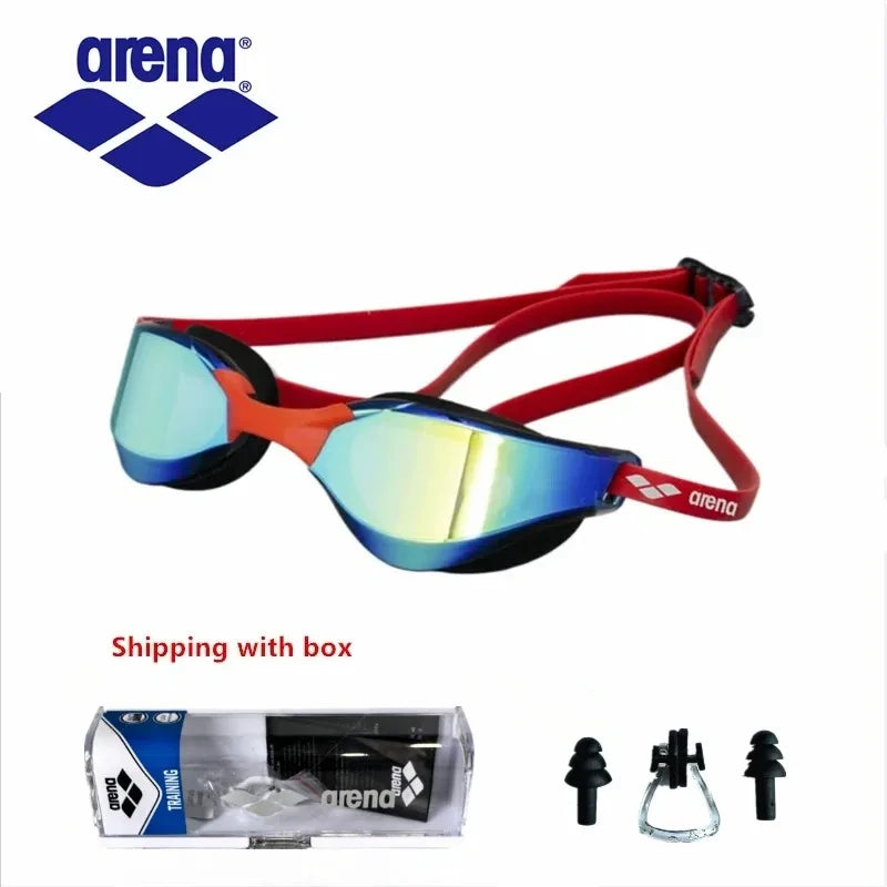 Arena hit pro Professional Racing Swimming Goggles Waterproof Anti Fog High Definition UV400 Competition Training Swim Equipment
