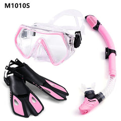 Swimming Flippers Diving Fins Snorkeling Goggles Dive Snorkel Equipment Scuba Diving Swimming Fins Set Adult Flippers Underwater