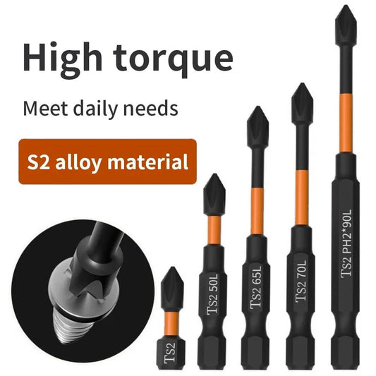 Screwdriver Drill Bit Magnetic Batch Head Impact Strong Cross Screwdriver Set Screwdriver Anti Non-slip WaterProof Bits Set