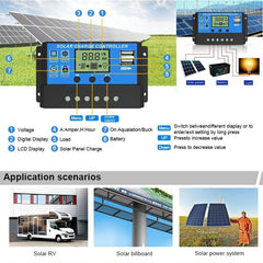 15W Solar Panel 12V Solar Cell With 60A Controller Solar Charge for Phone RV Car MP3 PAD Charger Outdoor Battery Supply