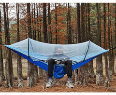 Mosquito Net Hammock Outdoor Camping Pole Hammock swing  Anti-rollover Nylon Rocking Chair 260x140cm