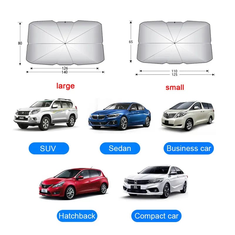 Car Sunshade Umbrella Car Sun Shade Protector Parasol Summer Sun Interior Windshield Protection Accessories For Auto Shading