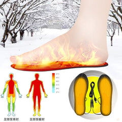 USB Heated Shoe Insoles Feet Warm Sock Pad Mat Electrically Heating Insoles Washable Warm Thermal Insoles Unisex