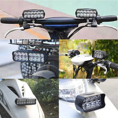 Motorcycle Headlight 8/12/16 LED Driving Lights Waterproof Auxiliary Headlight Scooter External Spotlight Fog Light Accessories