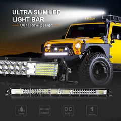 Slim led light bar 20 inch 10 inch Spot Flood Combo Beam led bar For SUV 4X4 Off Road LED Work Lamp 12V 24V Auto Driving Light