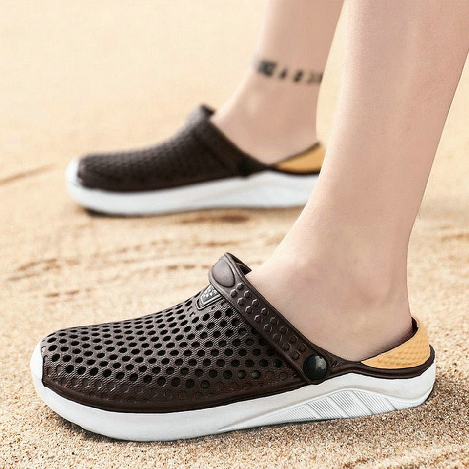 Unisex Fashion Beach Sandals Thick Sole Slipper Waterproof Anti-Slip Sandals Flip Flops for Women Men