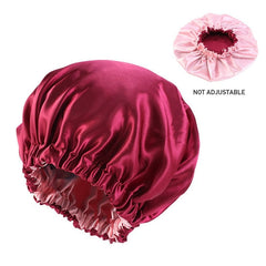 New Satin Hair Cap For Sleeping Invisible Flat Imitation Silk Round Haircare Women Headwear Ceremony Adjusting Button Night Hat