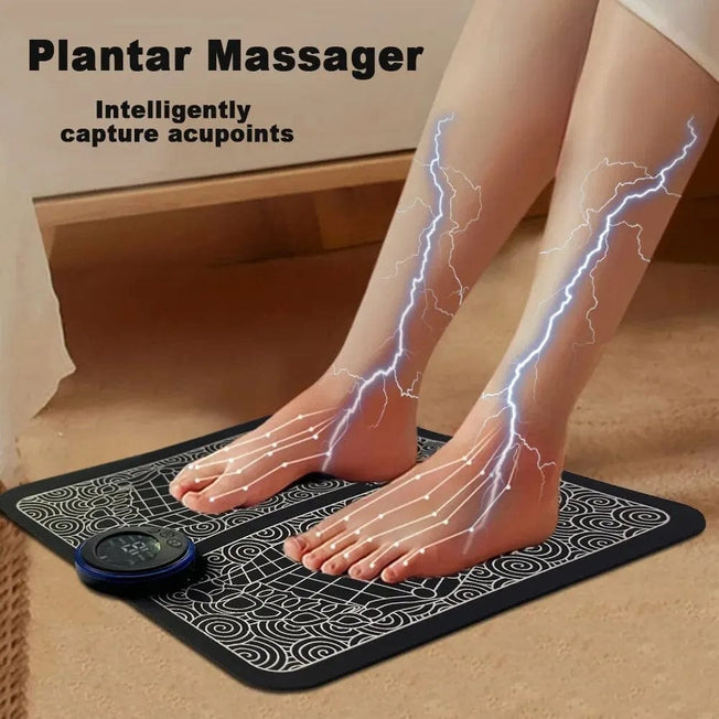 Electric Foot Massager Pad Relief Pain Relax Feet Acupoints Massage Mat Shock Muscle Stimulation Improve Blood Circulation