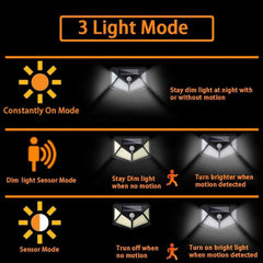 100 LED Solar Power Wall Light Motion Sensor Waterproof Outdoor Garden Lamp 1/2/4/8/10PCS