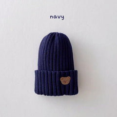 Soft Warm Baby Beanies Knitted Hats For Toddler Children Bear Embroidery Kids Boys Girls Autumn Winter Caps 11 Colors