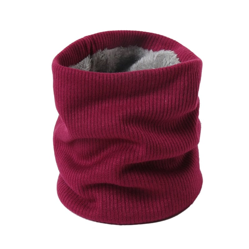 2022 New Neck Scarf Winter Women Men Solid Knitting Collar Thick Warm Velveted Rings Scarves High Quality Allmatch Muffler