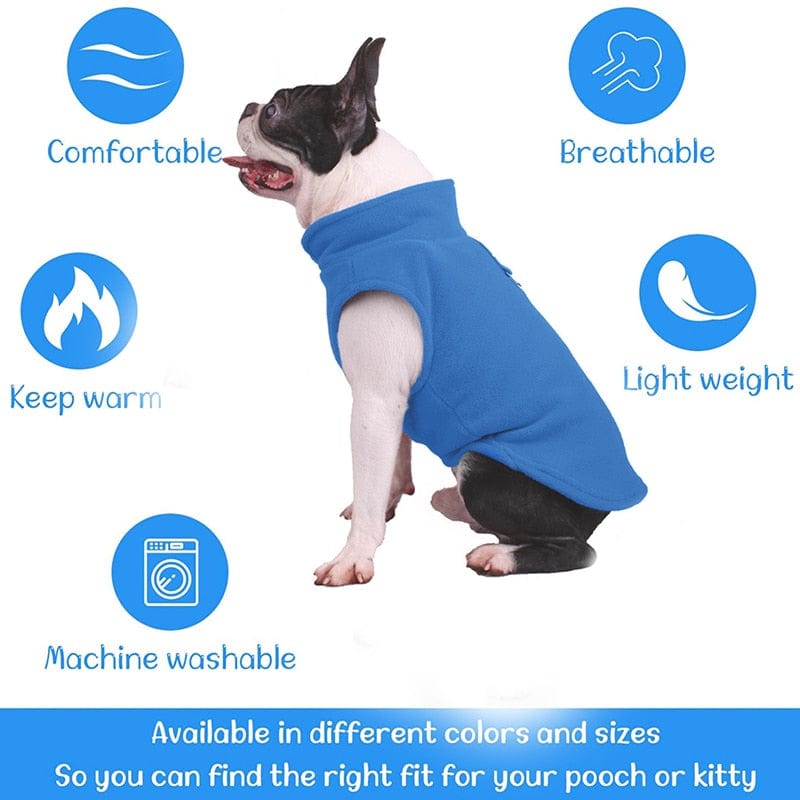 Winter Fleece Pet Dog Clothes Puppy Clothing French Bulldog Coat Pug Costumes Jacket For Small Dogs Chihuahua Vest Yorkie Kitten - Wowza