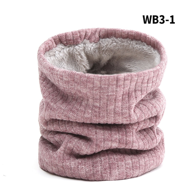 2022 New Neck Scarf Winter Women Men Solid Knitting Collar Thick Warm Velveted Rings Scarves High Quality Allmatch Muffler