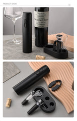 Electric Wine Bottle Opener Automatic Red Wine Corkscrew Rechargeable Wine Opener with Charging Base Wine Tools Kitchen Products