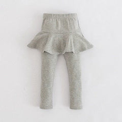 Solid Color Girls Pants Kids Leggings 2-10Y Children Clothing Autumn Cotton Leggings Warm Baby Girl Skirt-pants High Quality