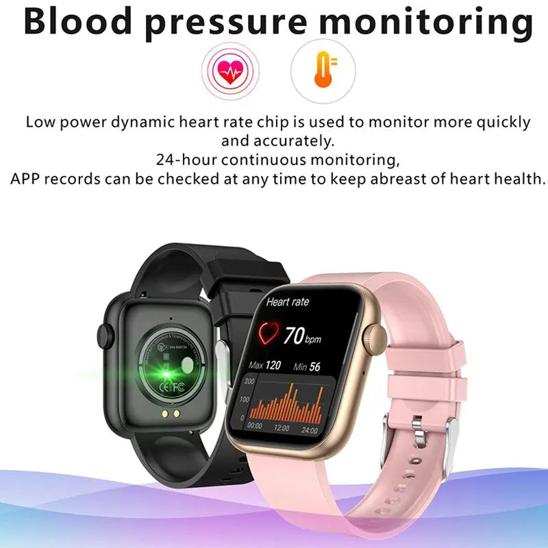 Smart Watch For Women Full Touch Screen Bluetooth Call Waterproof Watches Sport Fitness Tracker Smartwatch