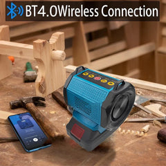 wireless Bluetooth speaker, for Makita/ Dewalt 18V/20V lithium-ion battery, Outdoor portable speaker, home, car, desktop