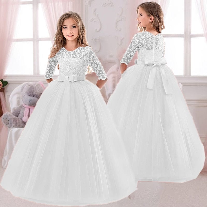 2023 Summer Girls Dress Long Bridesmaid Kids Dresses For Girls Children Princess Dress Party Wedding Dress 3 10 14 Years Vestido