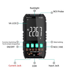 Mini Digital Multimeter Smart Electrician Tester For DC/AC Voltage Capacitance Ohm Hz NCV Professional Multitester