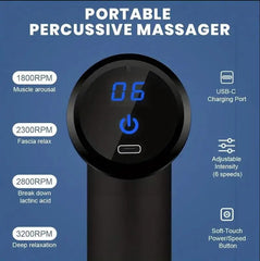 Gun Muscle Massage Gun Deep Tissue Muscle Handheld Percussion Massager For Body Back And Neck Pain Relief