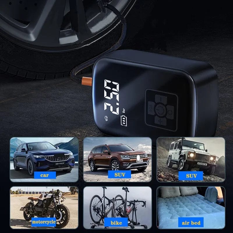 Wireless Car Air Compressor Electric Tyre Inflator Pump for Motorcycle Bicycle Boat AUTO Tyre Balls