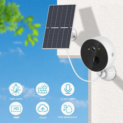 2MP Wifi Solar Camera Outdoor 1080P Wireless Security CCTV Waterproof Night Vision Two Way Audio Camera Monitor With Solar Panel