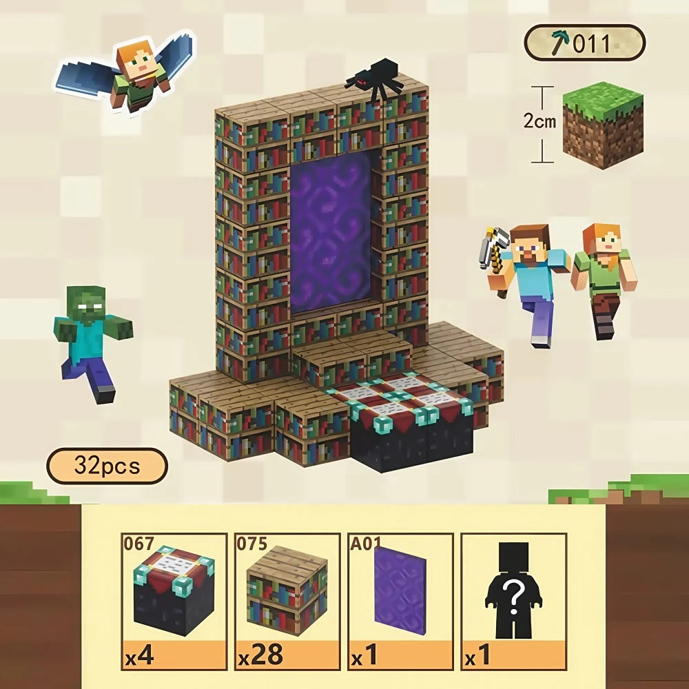 Magnetic Biomes Building Blocks – Mine World Cube Set
Create your own Mine world! Magnetic cubes for kids 3+, perfect to build your own biome builds, creative play, and STEM fun. Great gift for boys and girls!