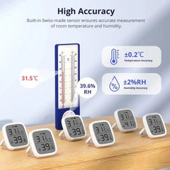 Zigbee Smart Temperature Humidity Sensor Large LCD Remote Real-time Monitoring Ewelink APP Via Alexa Google Home