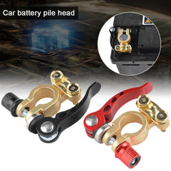 Car Battery Terminals 1 Pair 12V 24V  Top Post Wire Cable Clamp Quick Release Terminal Connectors Copper Clip Screw Auto Parts