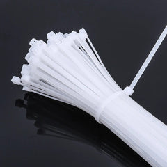 300/100Pcs Plastic Nylon Cable Ties Detachable Self-locking Cord Ties Straps Fastening Loop Reusable Wire Ties For Home Office