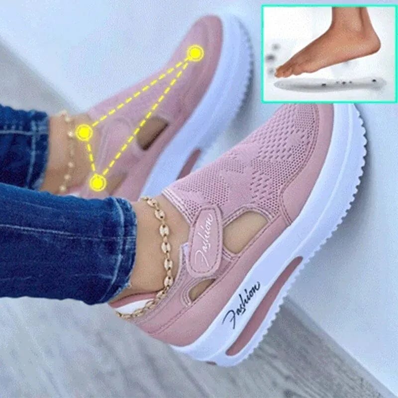 Red Casual Shoes Women Breathable Mesh Sandals Fashion Brand Summer Women Sandals Platform Vulcanized Shoes Femme New Sneakers