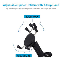 Motorcycle Handlebar Bike Phone Mount Holder Support Bicycle With Silicone Band X-Styl For Gopro Smartphone GPS Holder