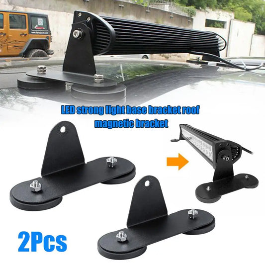 2Pc Magnet Mounts LED Light Base Bracket Mount Magnetic Holder Auto SUV Truck LED Bar Headlight Holder Stand Base