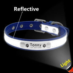 Leather Cat Collar Personalized Cat Collar For Puppy Small Dogs Pet Kitten Nameplate Collar Free Engraving Adjustable - Wowza
