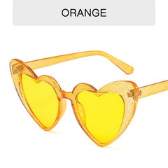 RBRARE Love Heart Sunglasses Women Big Frame Personality Sunglass Fashion Cute Sexy Retro Cat Eye Vintage SunGlasses Pink Female