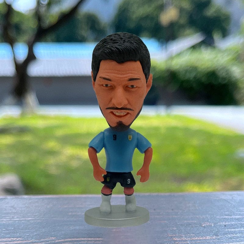 6.5cm Soccer Star Figure Mini Football Player Car Ornaments Collection Doll Star Sports Action Figures Souvenirs Toys Fans Gifts