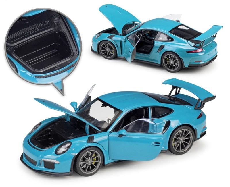 WELLY 1:24 Scale Diecast Simulator Car Porsche 911 GT3 RS Model Car Alloy Sports Car Metal Toy Racing Car Toy For Kids Gift