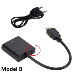 HD 1080P HDMI To VGA Converter HDMI Cable With Audio Power Supply HDMI Male To VGA Female Adapter For PS4 TV Box xbox TV Laptop