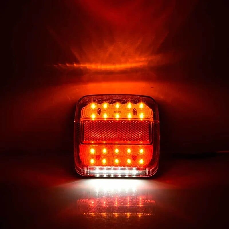 20 LED Taillight 12V Trailer Truck Brake Stop Turn Signal Indicator Light Lamp 107x102x30mm