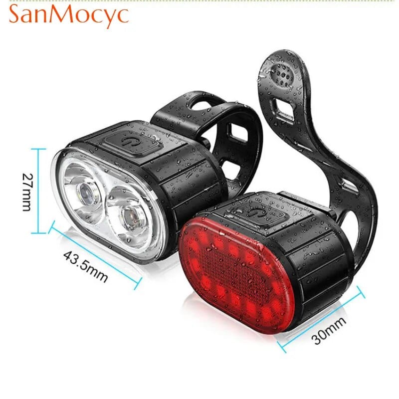 Cycling Bicycle Front Rear Light Set Bike USB Charge Headlight Light MTB Waterproof Taillight LED Lantern Bicycle Accessories