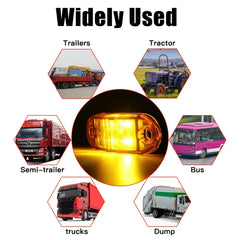 Clearance Lights 20/10PCS 4 LED 12V-24V Side Marker Lights Oval Front Rear  Indicator Lamp Truck for Trailer BUS Van Caravan