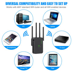 Wireless WiFi Repeater Wifi Signal Booster Dual-Band 2.4G 5G WiFi Extender 802.11ac Gigabit WiFi Amplifier WPS Router