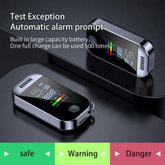 Breath Alcohol Tester Professional Breathalyser With LCD Display USB Rechargeable Electronic Alcohol Tester Keychain