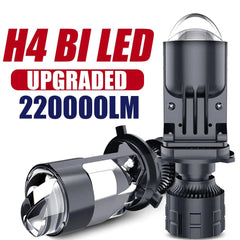 160W Led Headlight Auto Lamp Mini Lens LED H4 9003 HIB2 Car Motorcycle Dual Projector Len LED Automotive 12V 24V