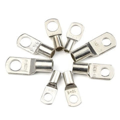 Electrical Terminals for Cable Lugs Tinned Copper Lug Ring Wire Connectors Bare Cable Terminals 10 Sizes