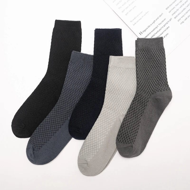 Bamboo Fiber Socks High Quality 10 Pairs/lot Breathable Compression Long Socks Business Casual Male Large size 38-45