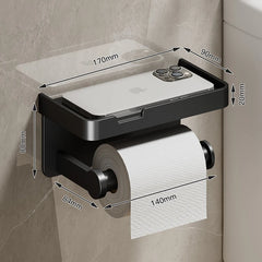 Toilet Paper Holder Aluminium Bathroom Wall Mount WC Paper Phone Holder Shelf Towel Roll shelf Accessories