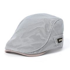 TOHUIYAN Summer Mens Hats Breathable Mesh Newsboy Caps Outdoor Baker Boy Boinas Cabbie Hat Fashion Driving Flat Cap For Women